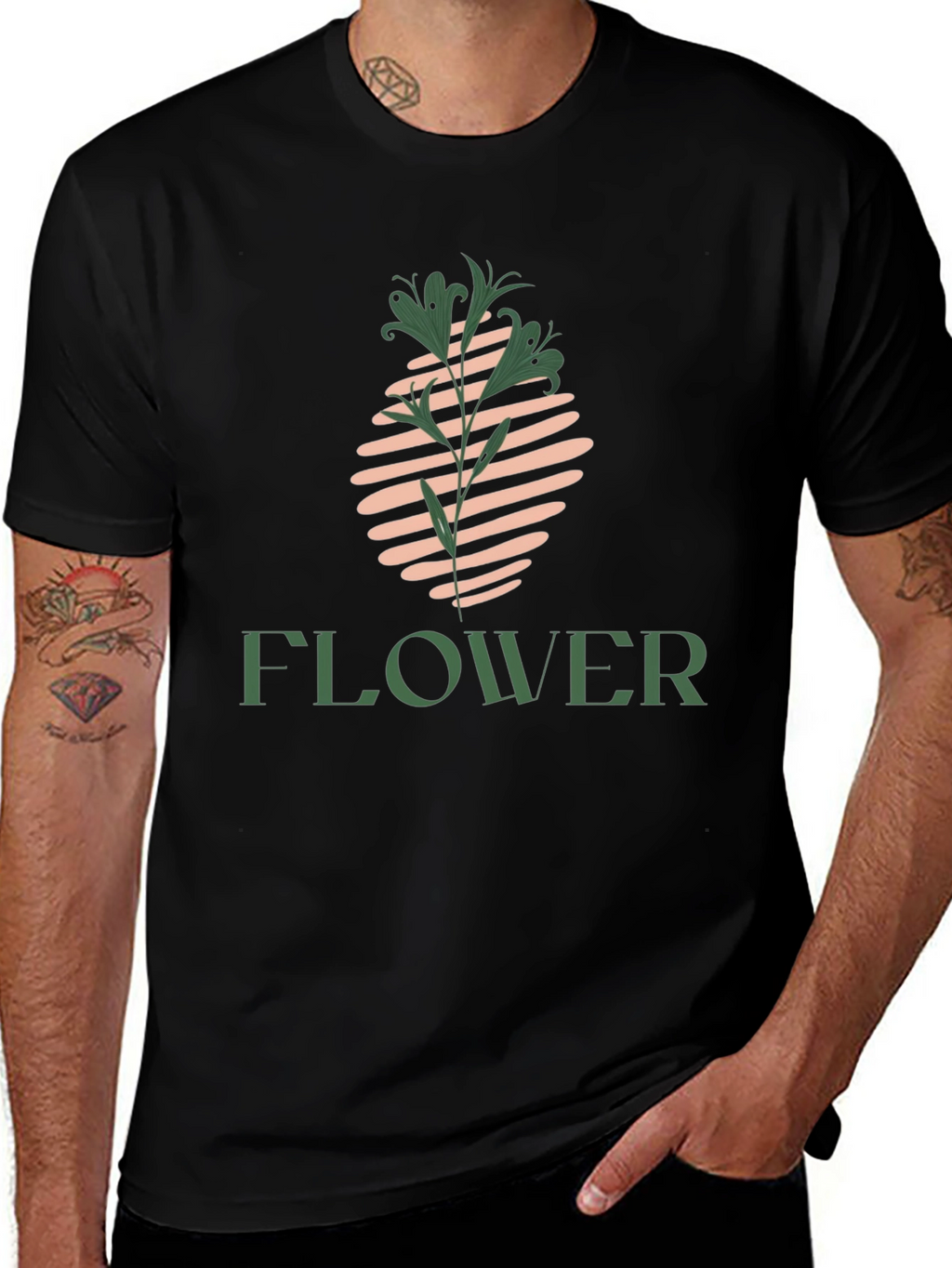 Stylish Flower Graphic T-Shirt - Modern Design