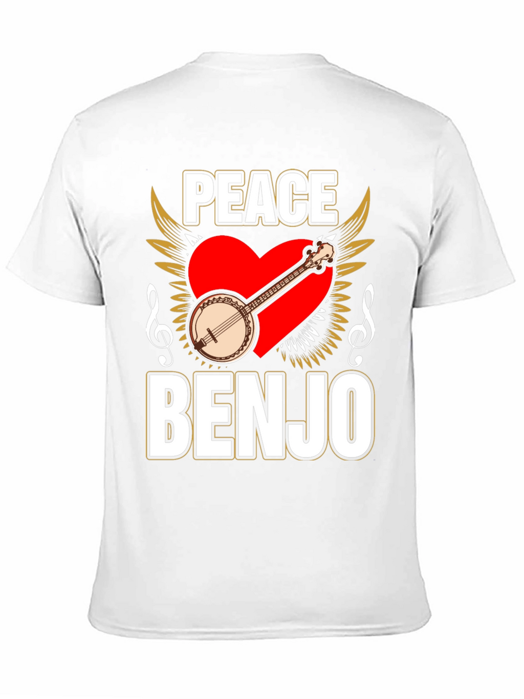 Peace Banjo T-Shirt - Musical Instrument Tee