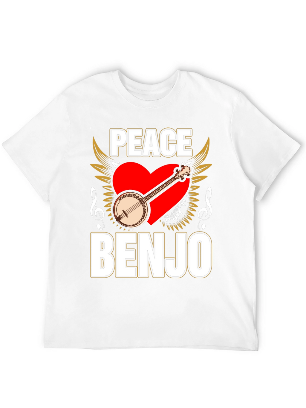 Peace Banjo T-Shirt - Musical Instrument Tee
