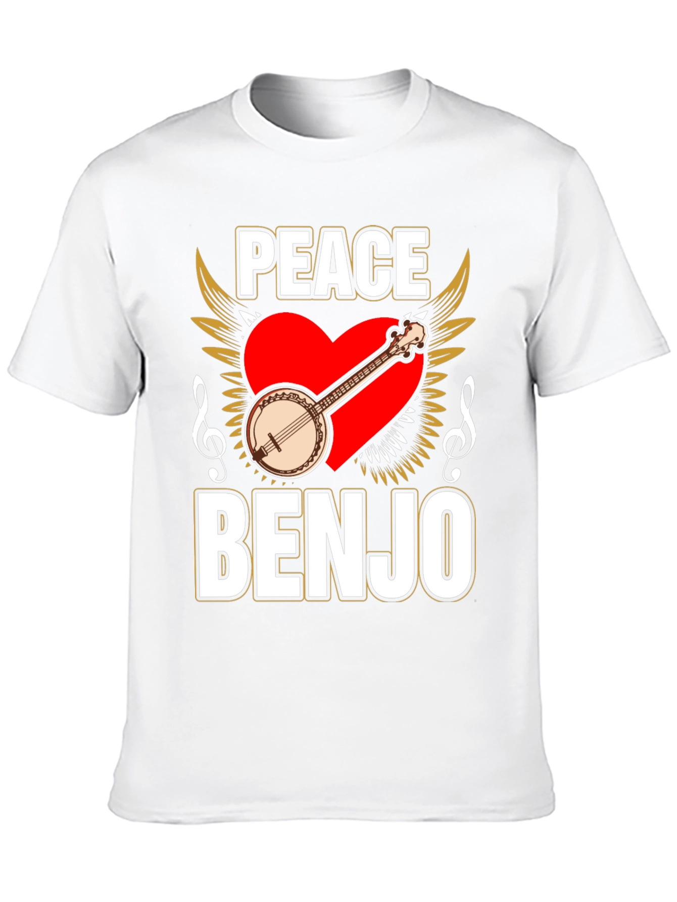 Peace Banjo T-Shirt - Musical Instrument Tee