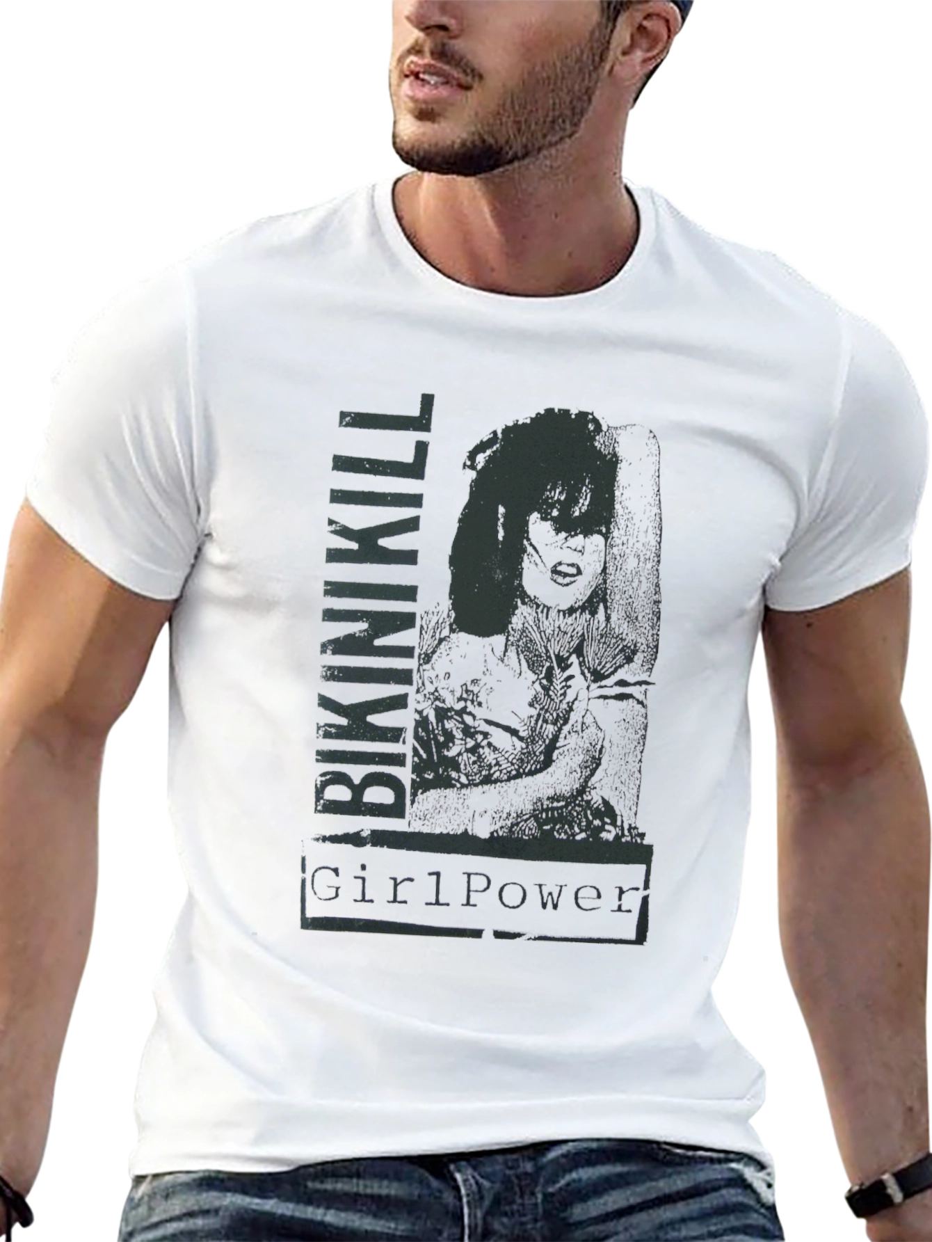 Bikini Kill Girl Power Graphic Tee - Black