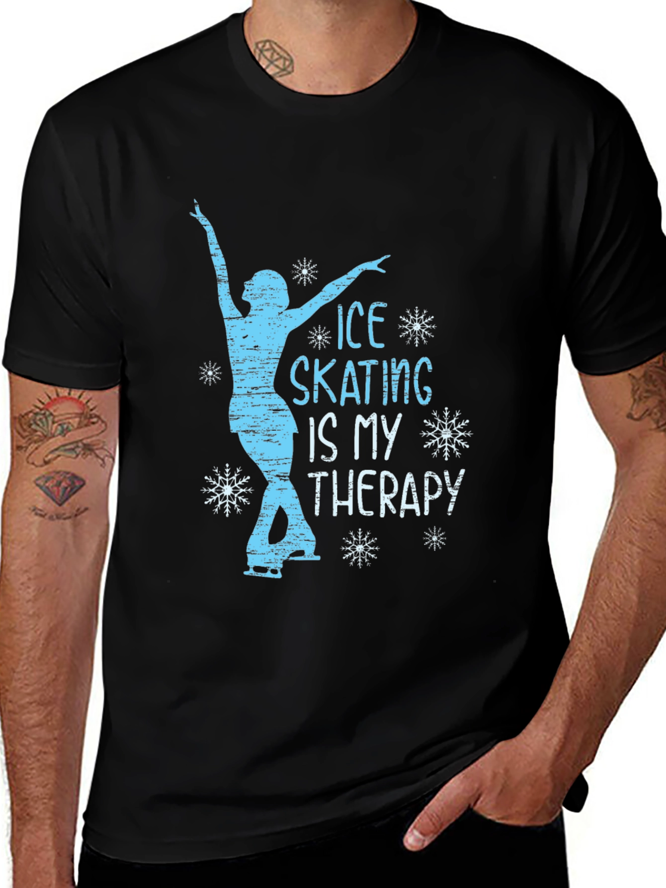 Ice Skating Therapy Graphic T-Shirt