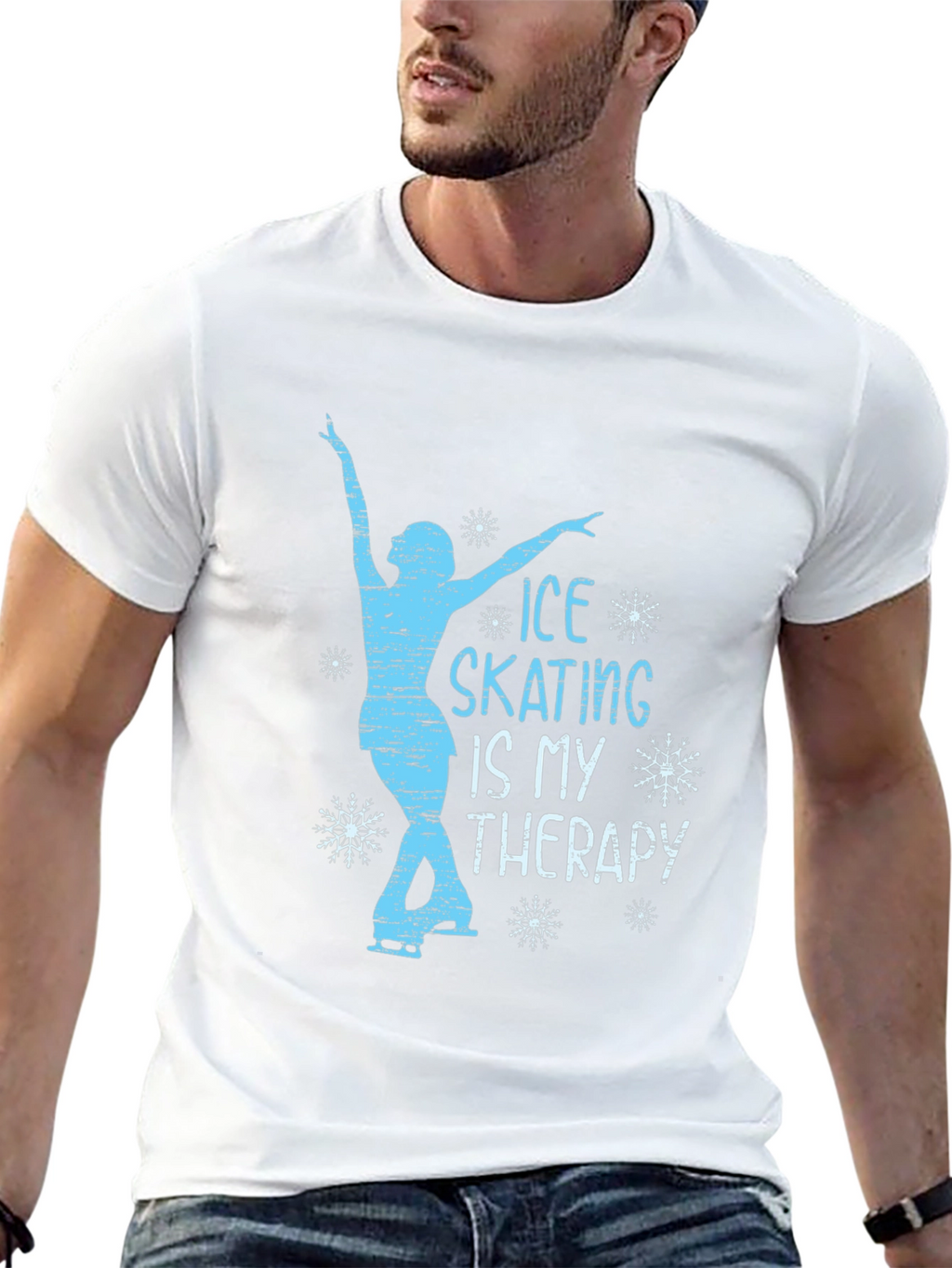 Ice Skating Therapy Graphic T-Shirt