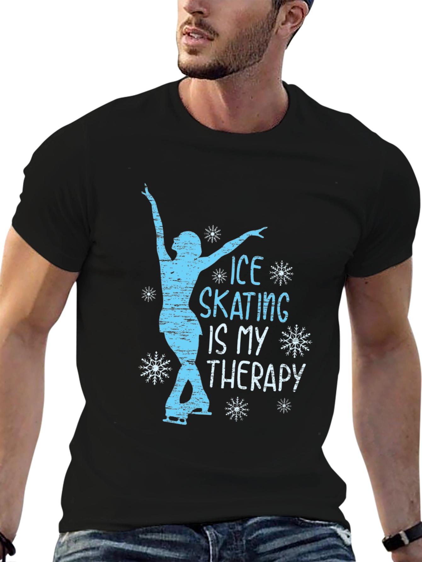 Ice Skating Therapy Graphic T-Shirt
