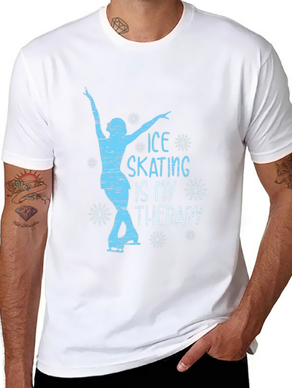 Ice Skating Therapy Graphic T-Shirt