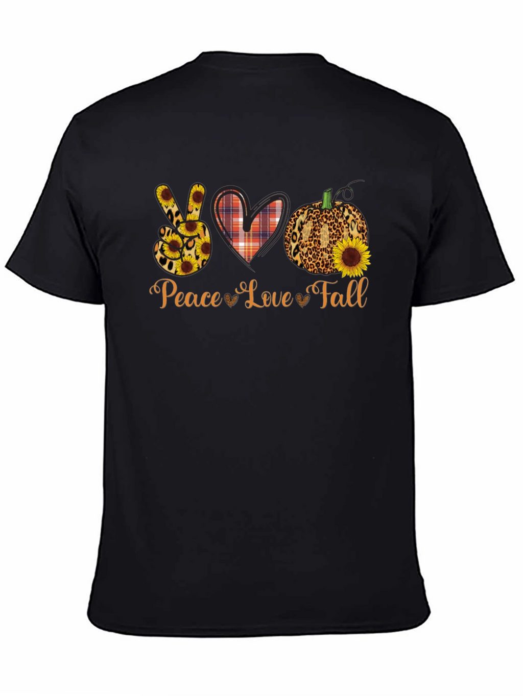 Peace Love Fall Graphic Tee - Autumn T-Shirt