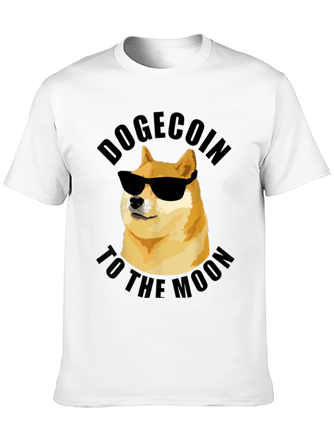 Dogecoin To The Moon Black T-Shirt