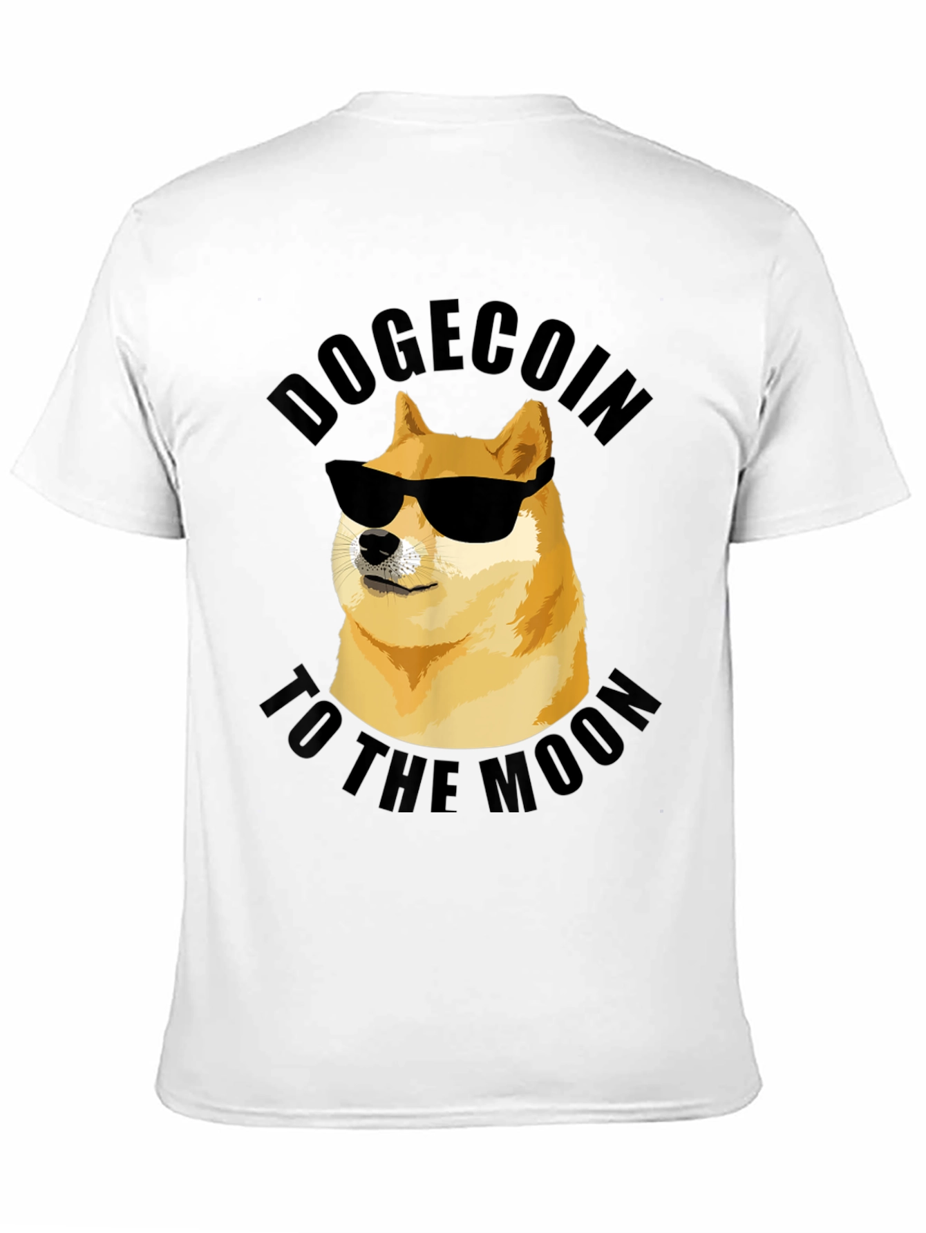 Dogecoin To The Moon Black T-Shirt