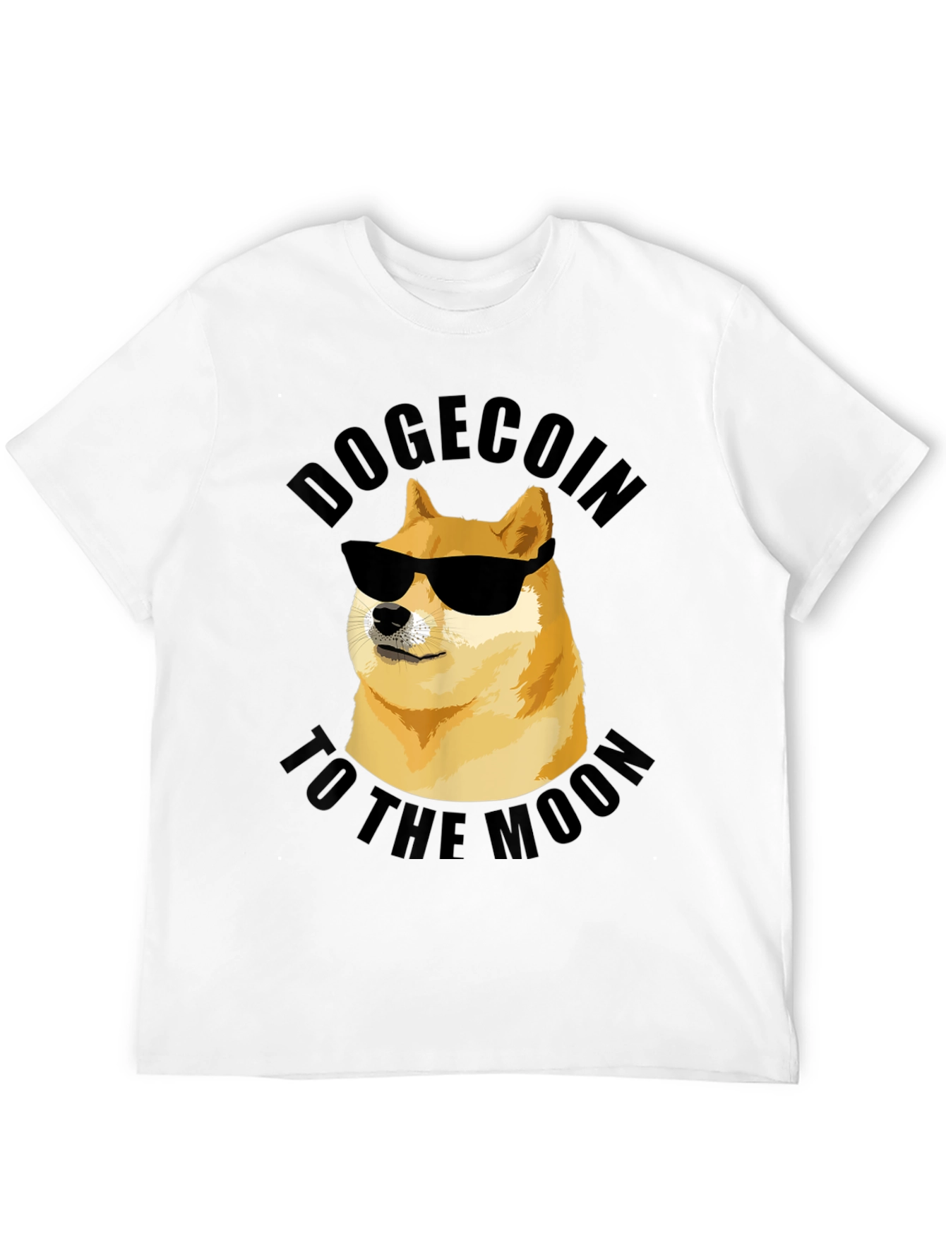 Dogecoin To The Moon Black T-Shirt