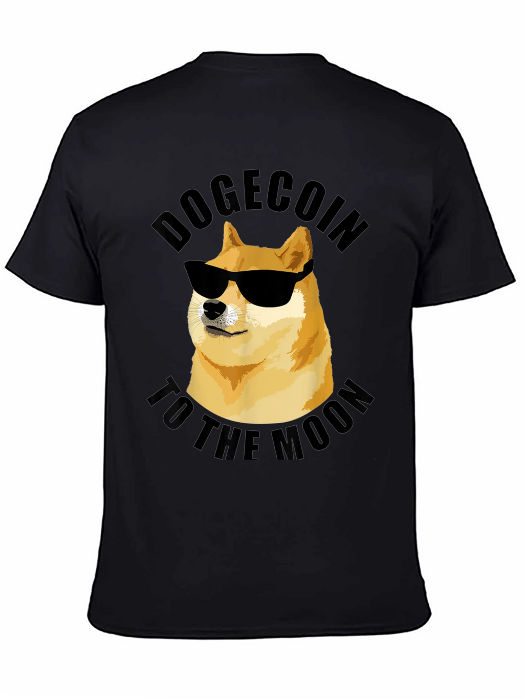 Dogecoin To The Moon Black T-Shirt