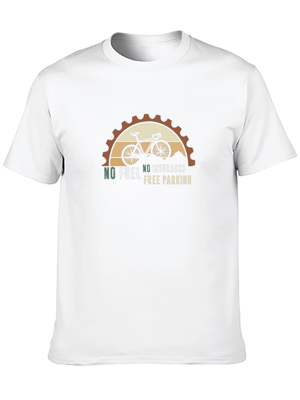 No Fuel No Insurance Free Parking Bike Graphic Tee