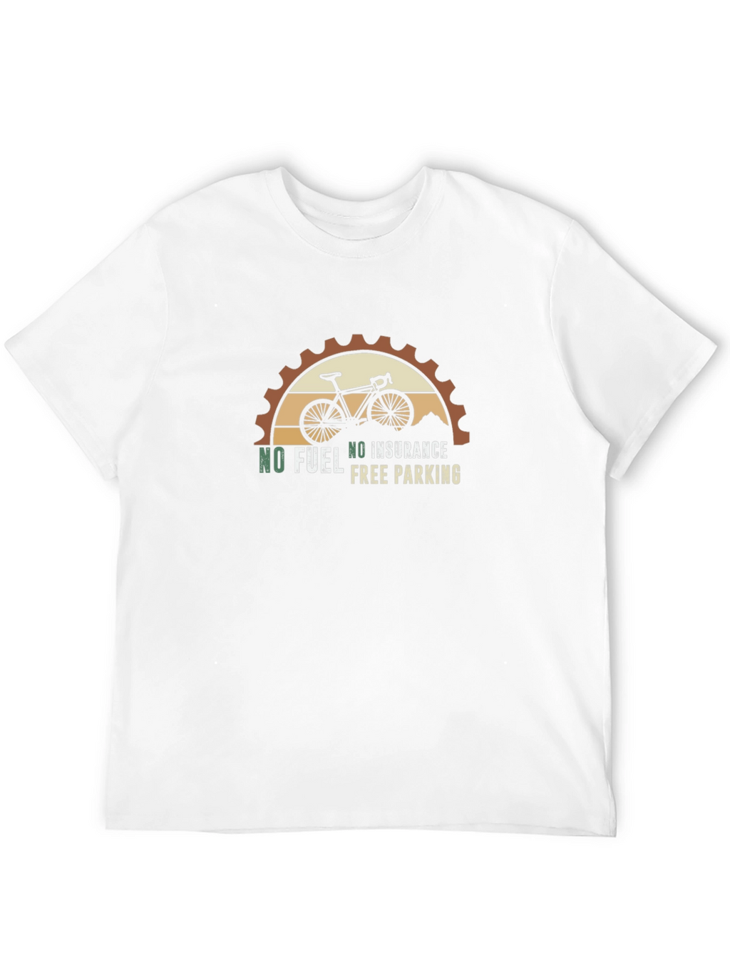 No Fuel No Insurance Free Parking Bike Graphic Tee