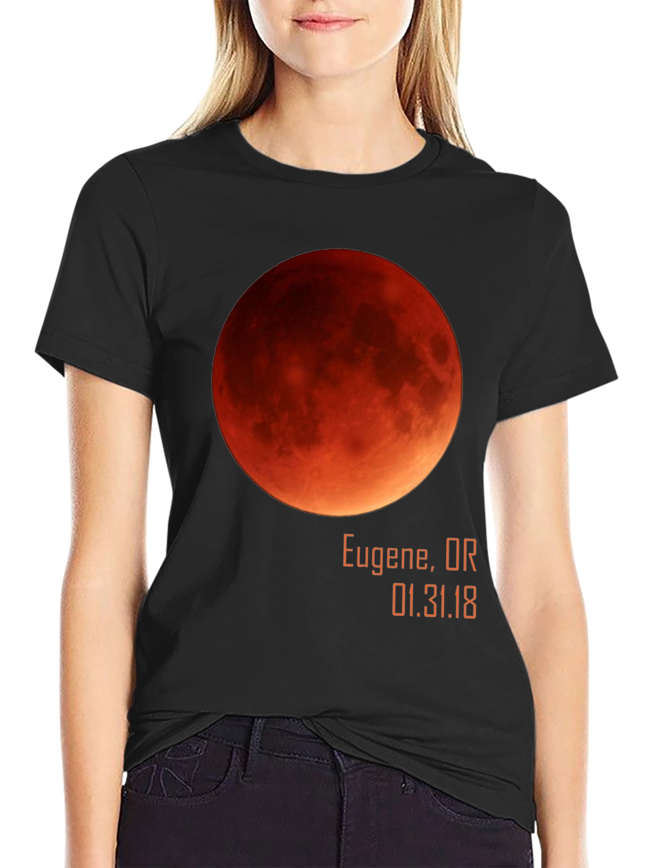 Blood Moon Eclipse T-Shirt - Eugene OR 01.31.18