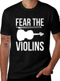 Fear The Violins Black Graphic Tee