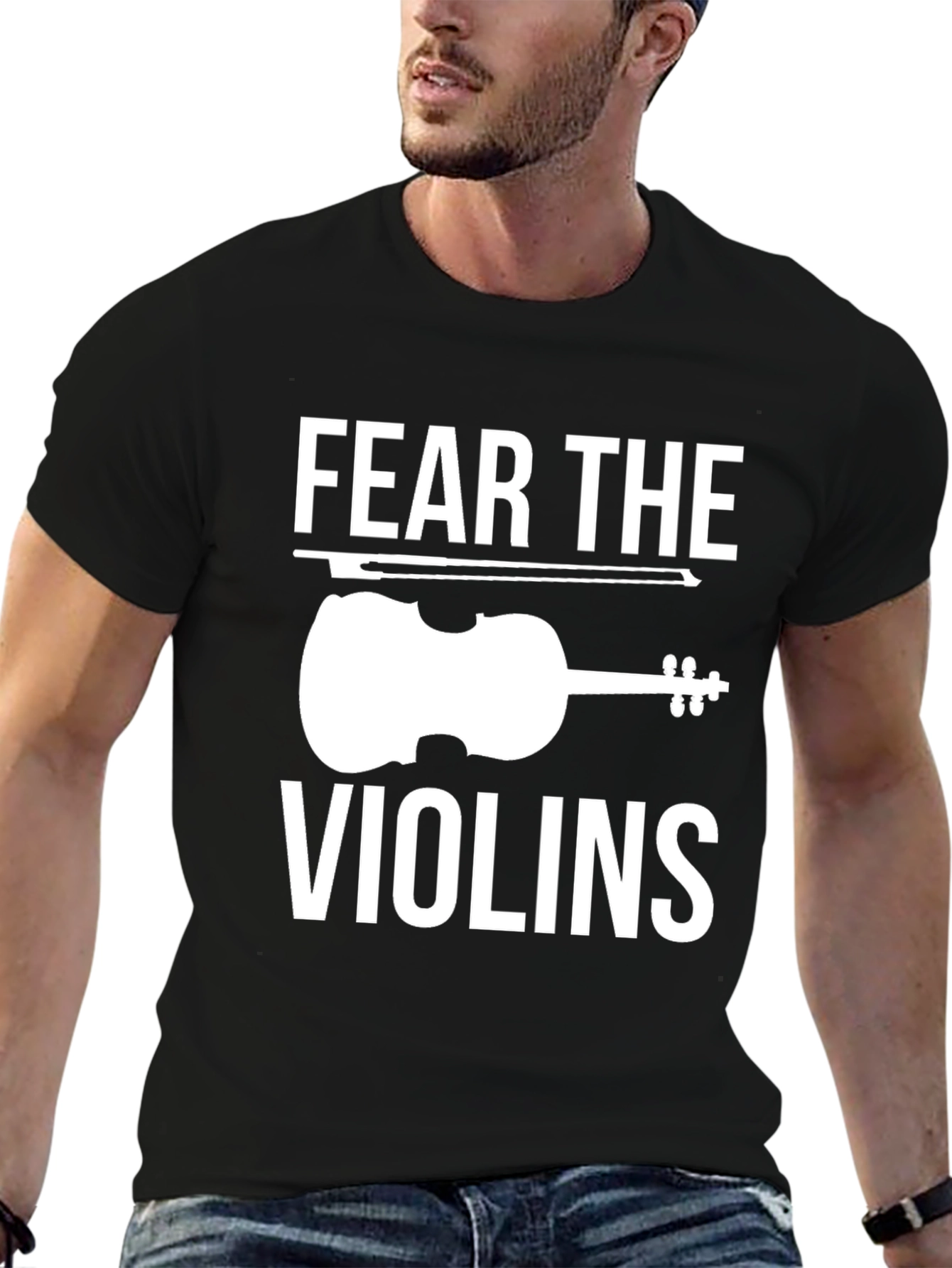 Fear The Violins Black Graphic Tee