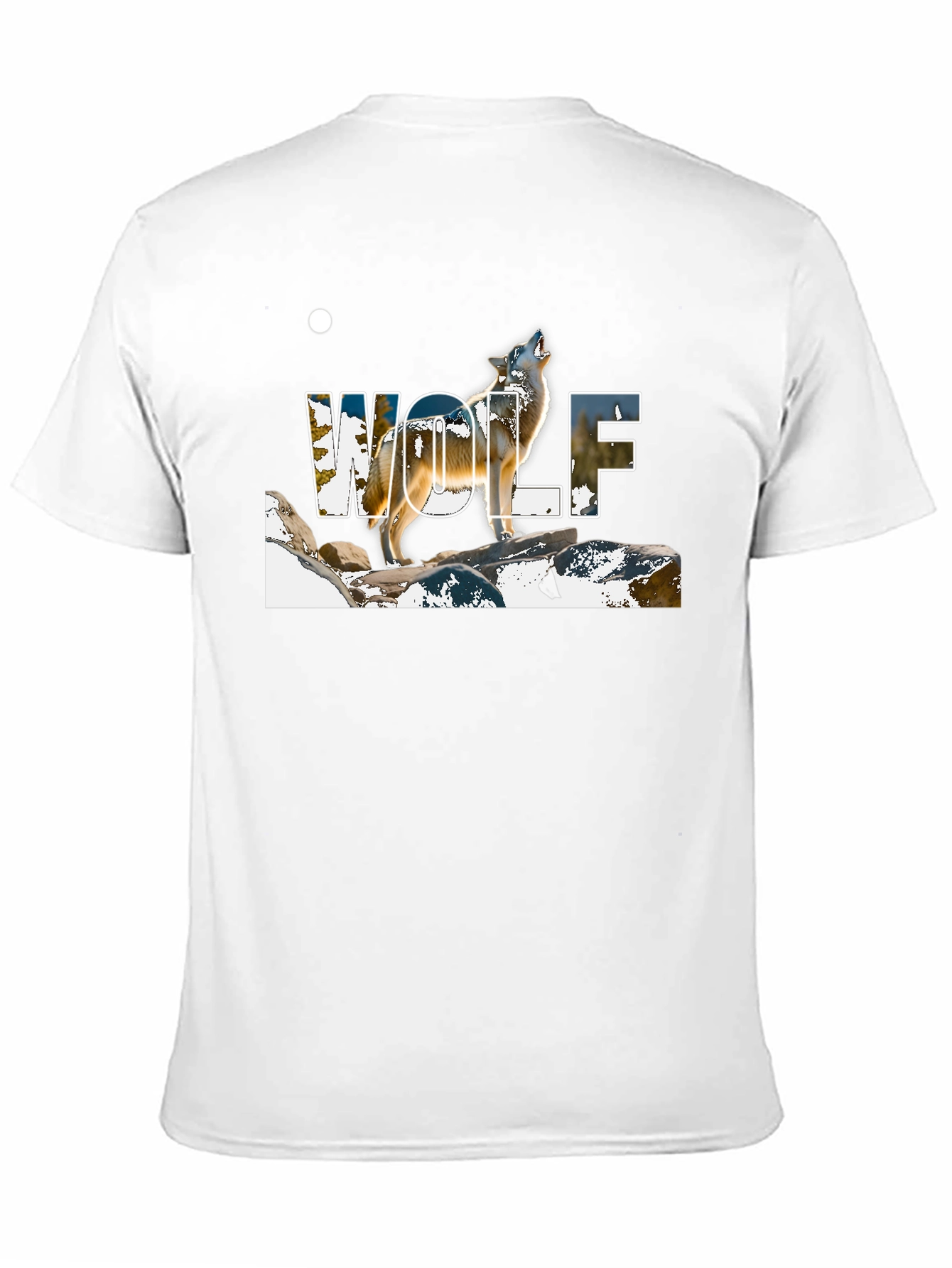Wolf Graphic Print Black T-Shirt