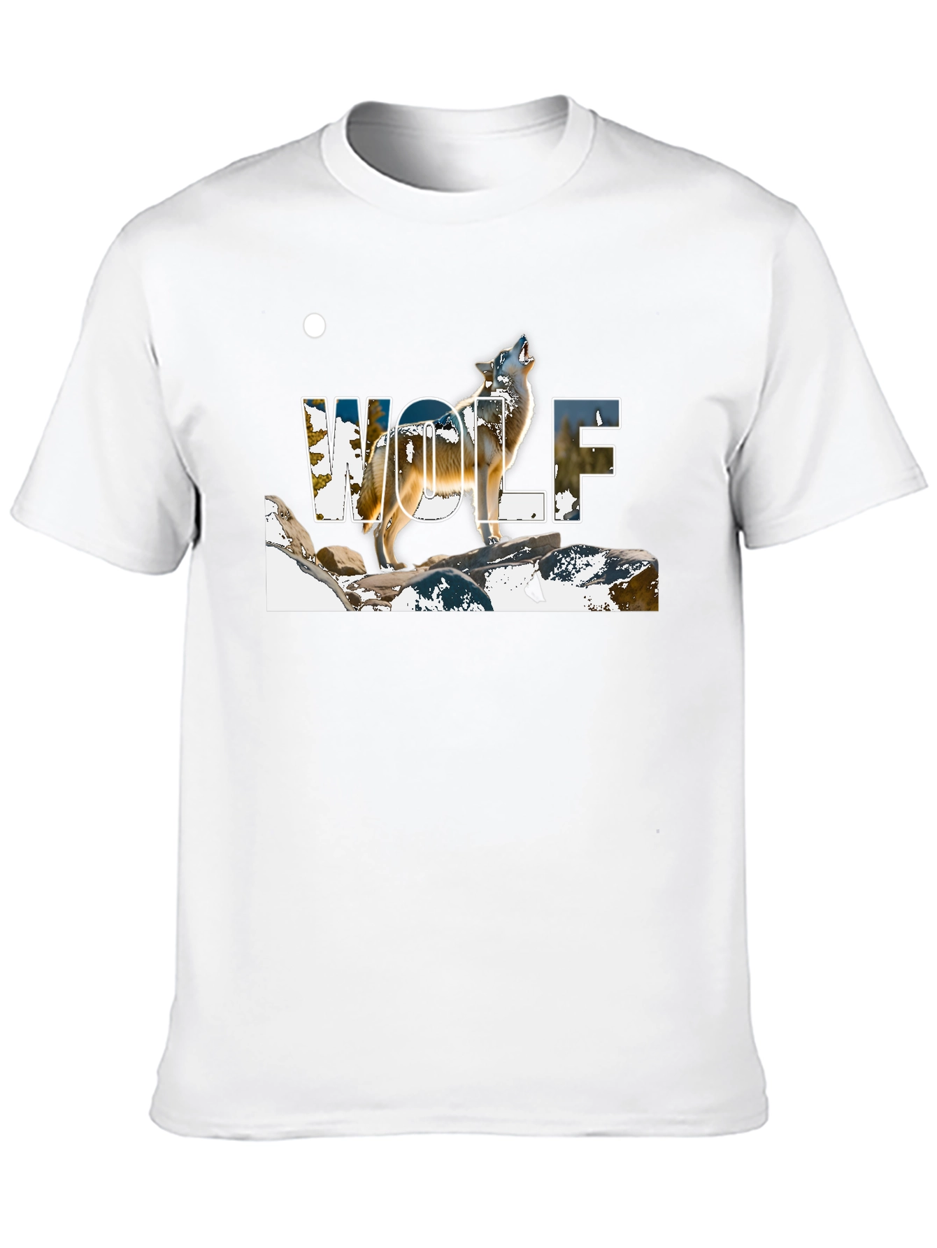 Wolf Graphic Print Black T-Shirt