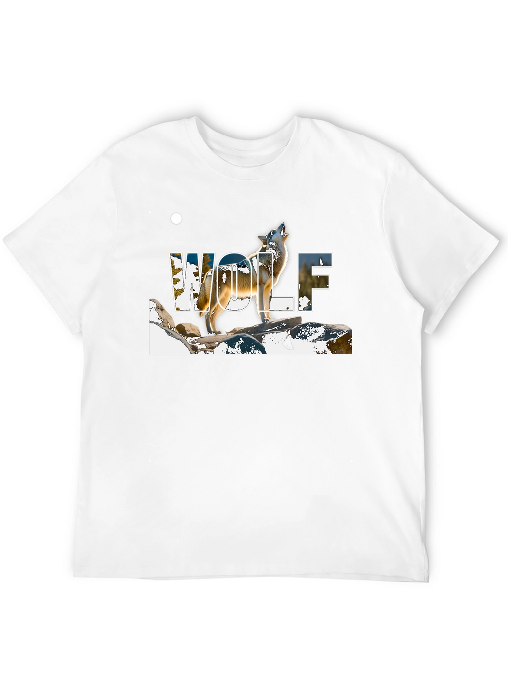 Wolf Graphic Print Black T-Shirt