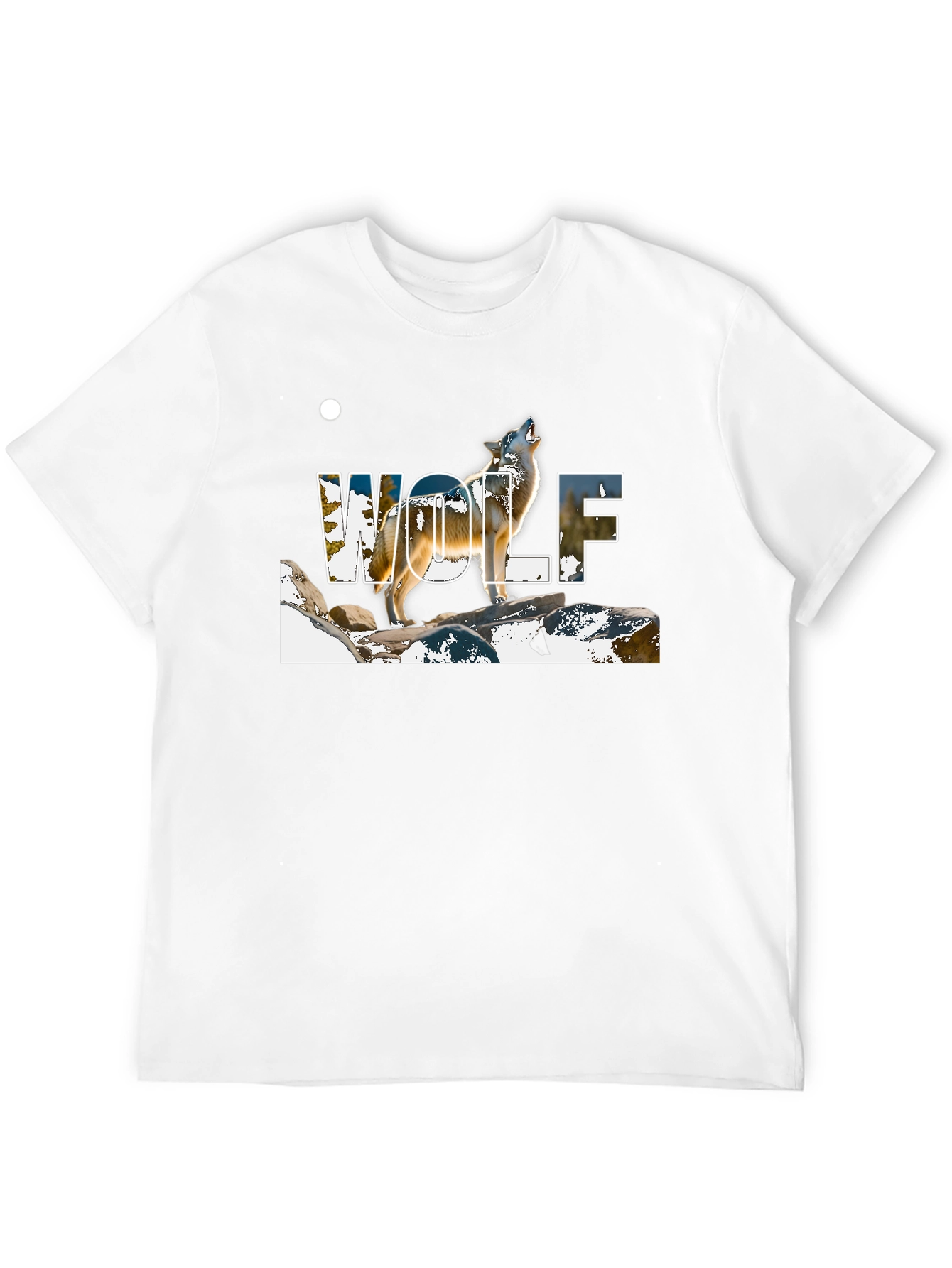 Wolf Graphic Print Black T-Shirt