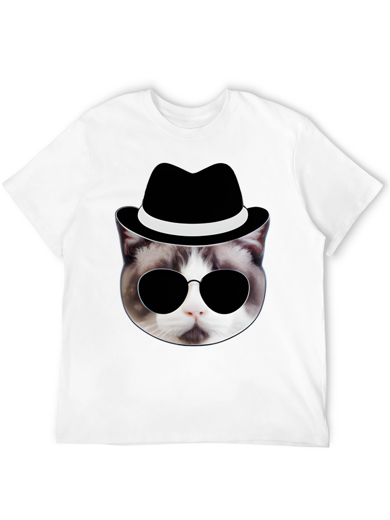Cool Cat in Hat T-Shirt