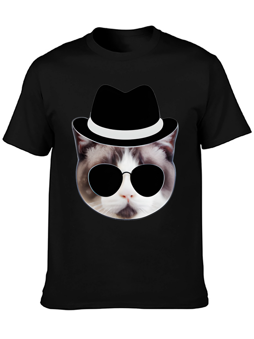 Cool Cat in Hat T-Shirt