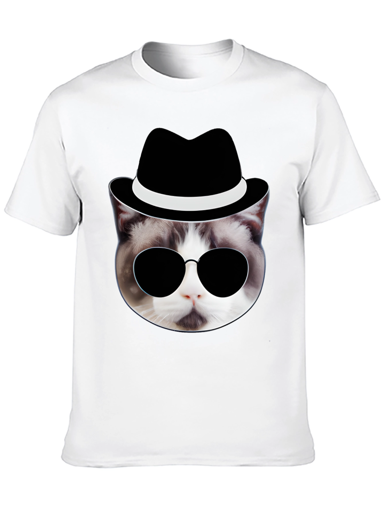 Cool Cat in Hat T-Shirt