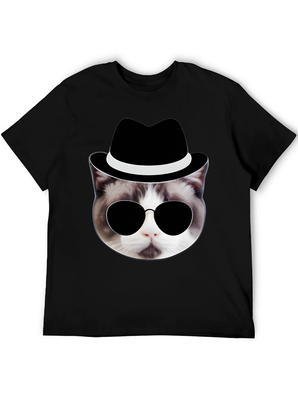 Cool Cat in Hat T-Shirt