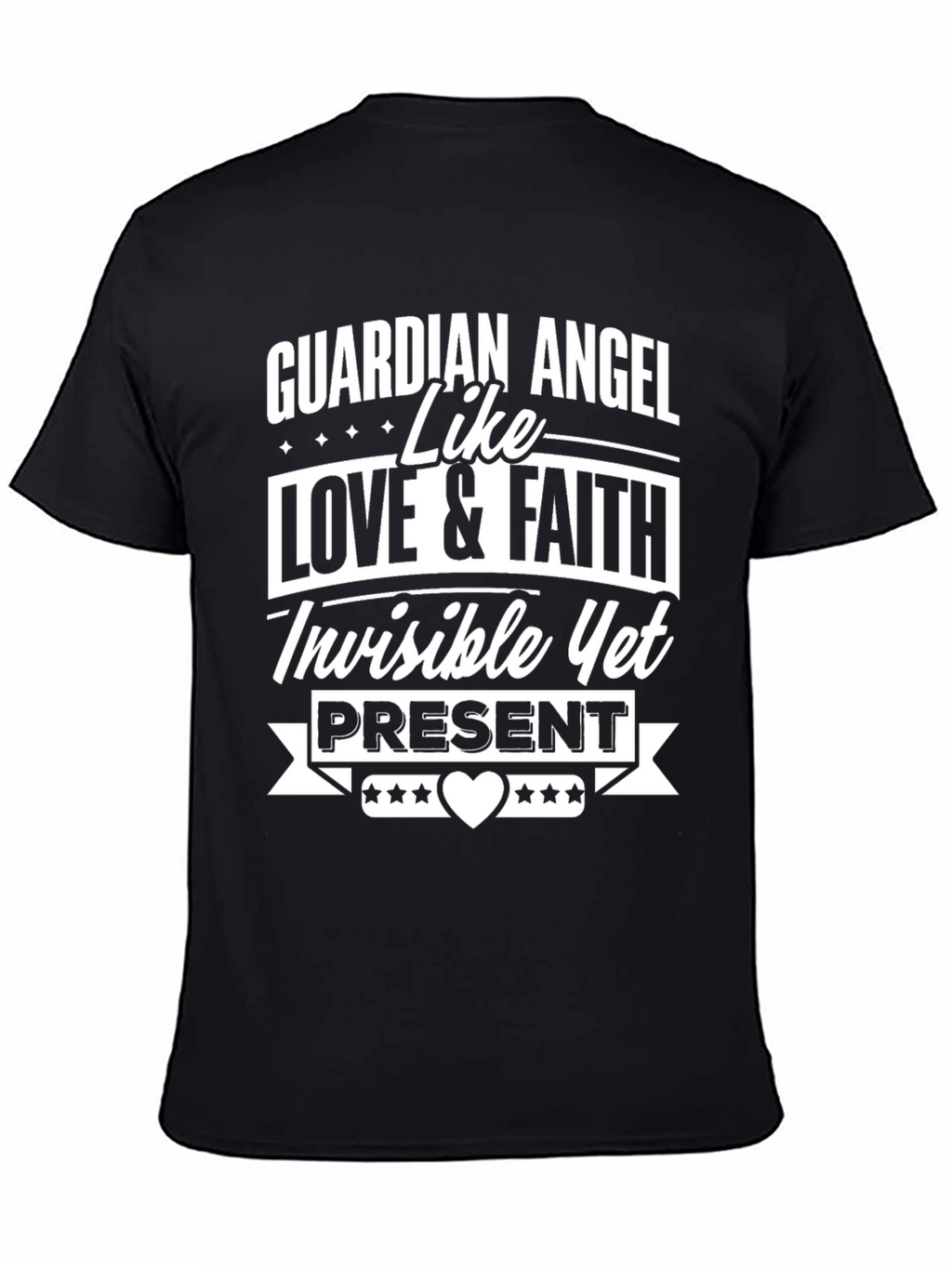Guardian Angel Love & Faith T-Shirt - Black