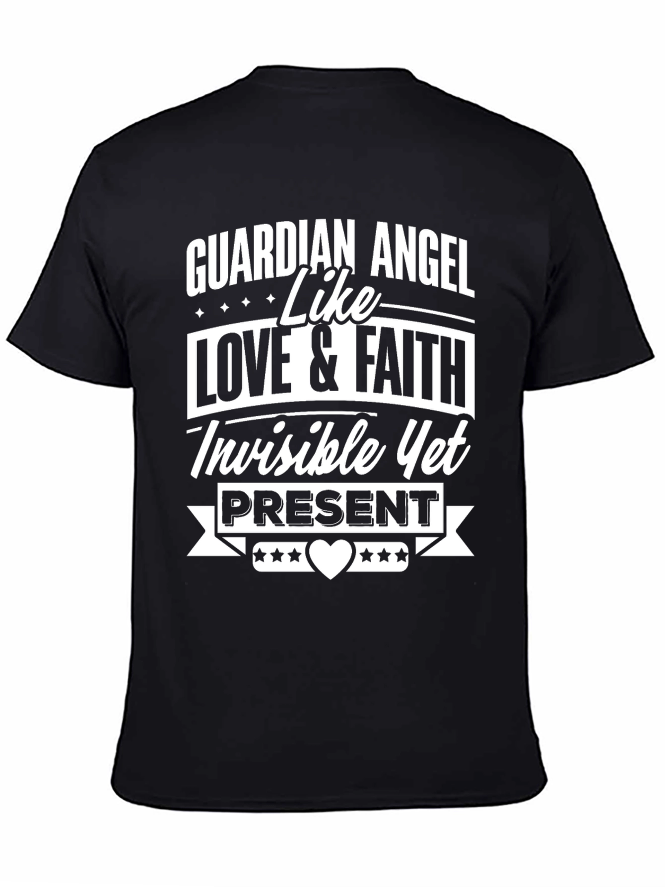 Guardian Angel Love & Faith T-Shirt - Black