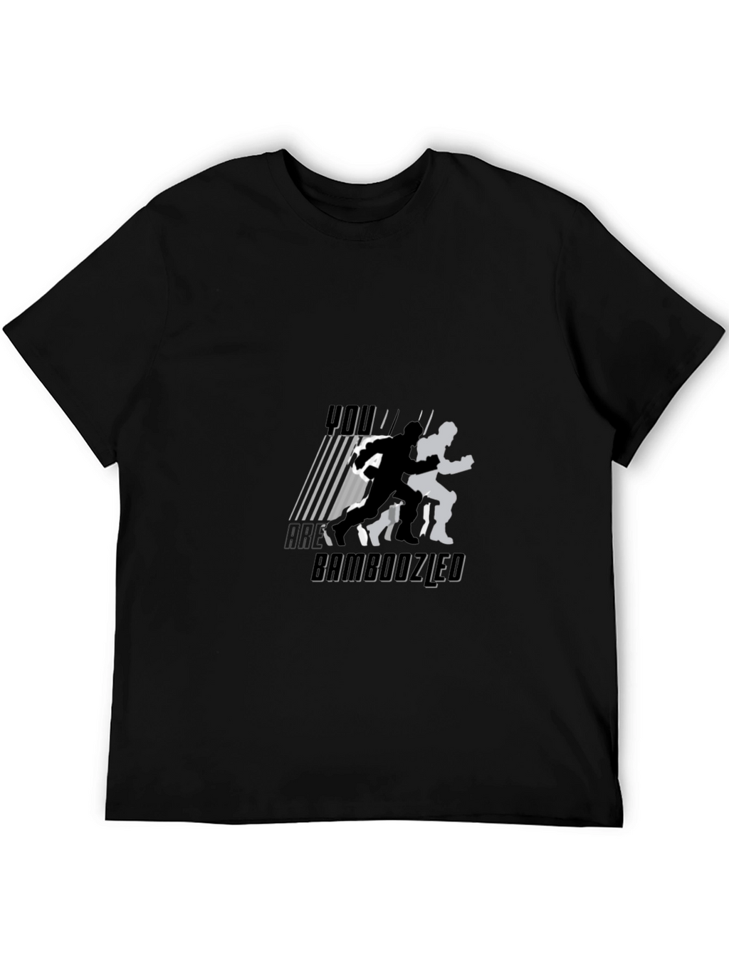 Bamboozled Graphic Tee - Running Silhouette Mens Black T-Shirt