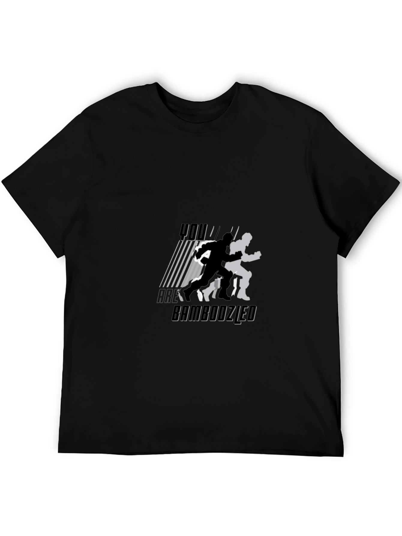 Bamboozled Graphic Tee - Running Silhouette Mens Black T-Shirt