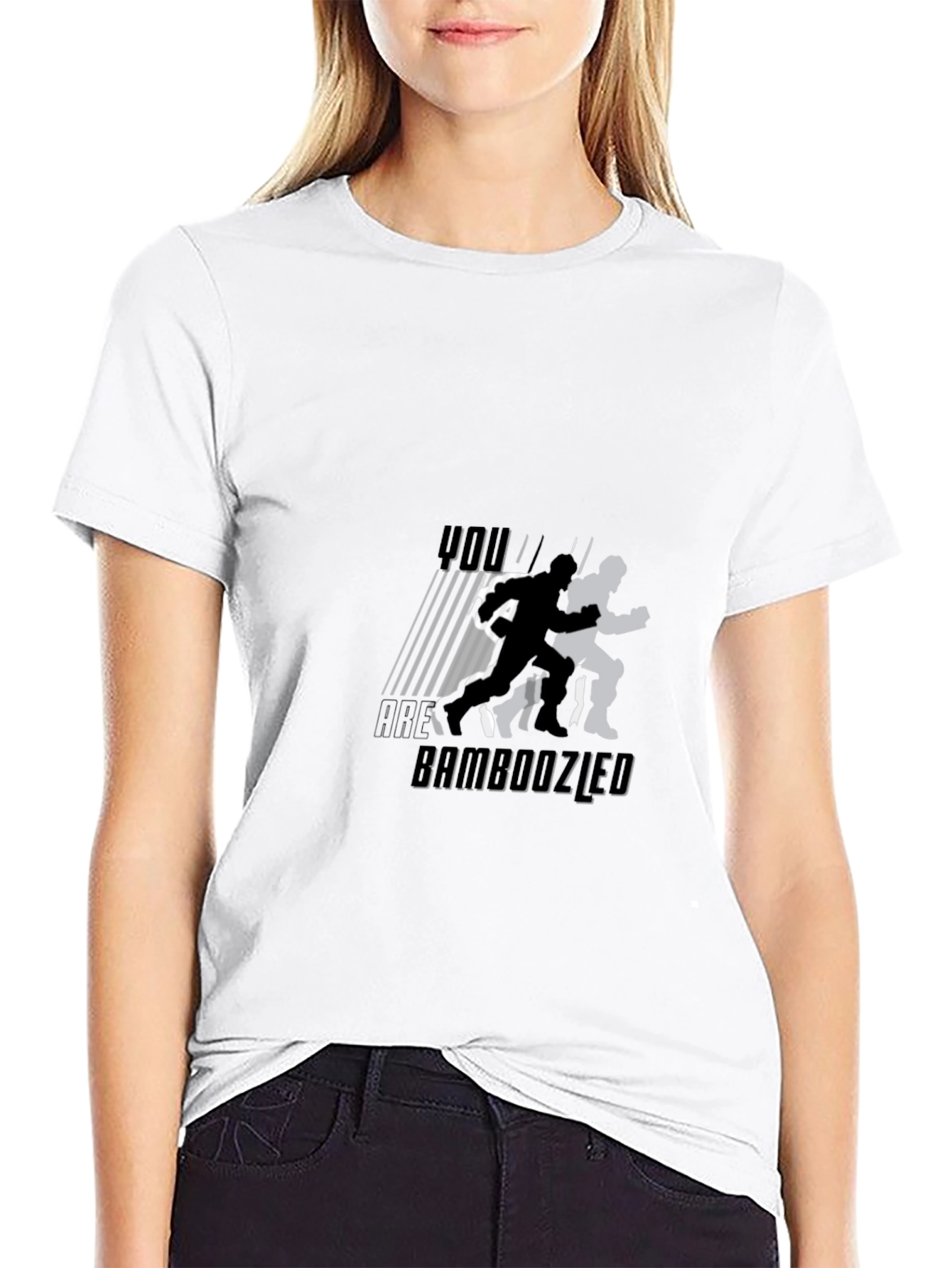 Bamboozled Graphic Tee - Running Silhouette Mens Black T-Shirt