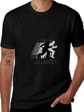 Bamboozled Graphic Tee - Running Silhouette Mens Black T-Shirt