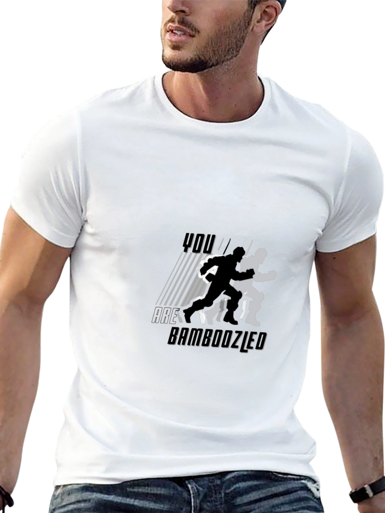 Bamboozled Graphic Tee - Running Silhouette Mens Black T-Shirt