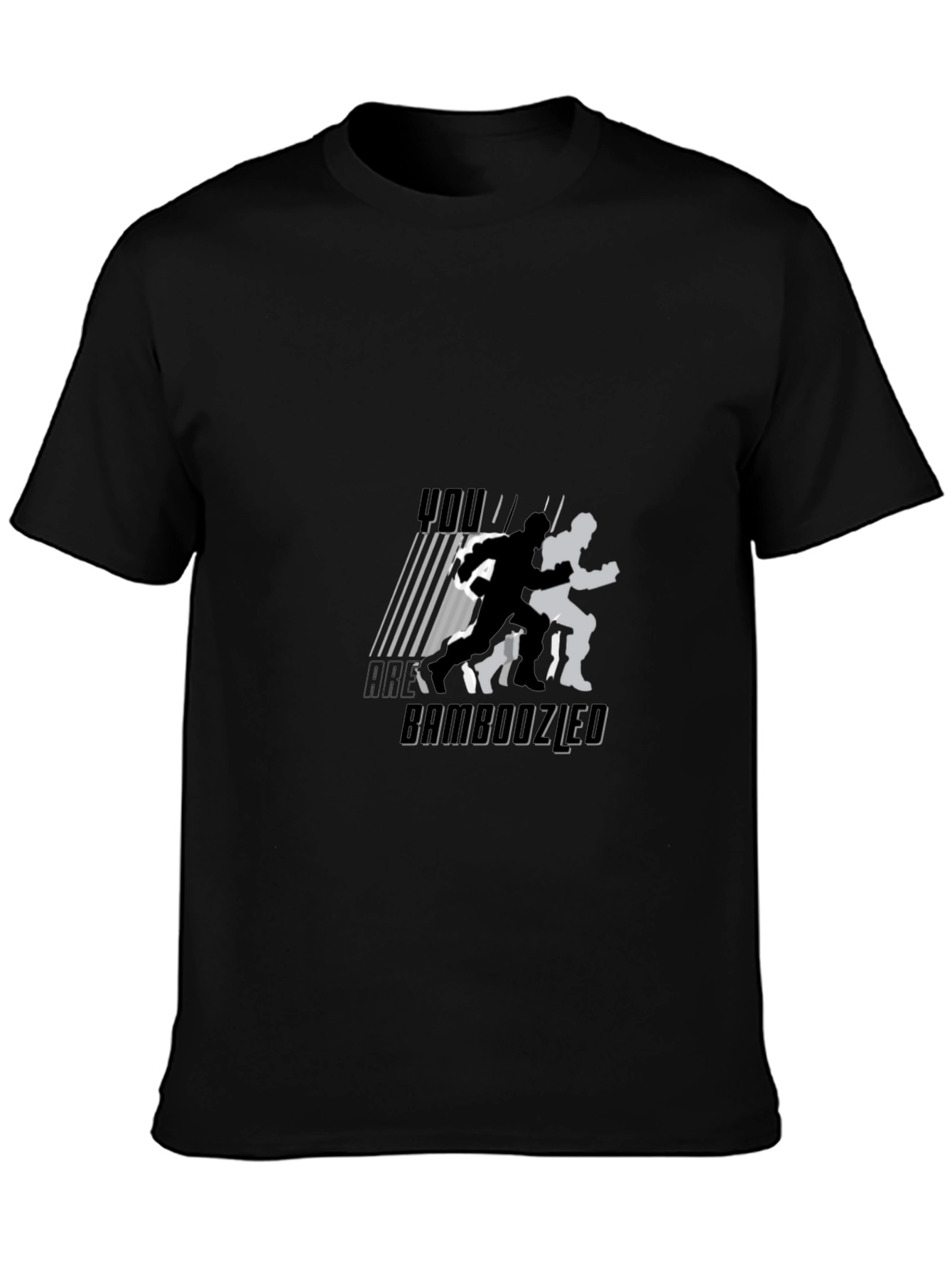 Bamboozled Graphic Tee - Running Silhouette Mens Black T-Shirt