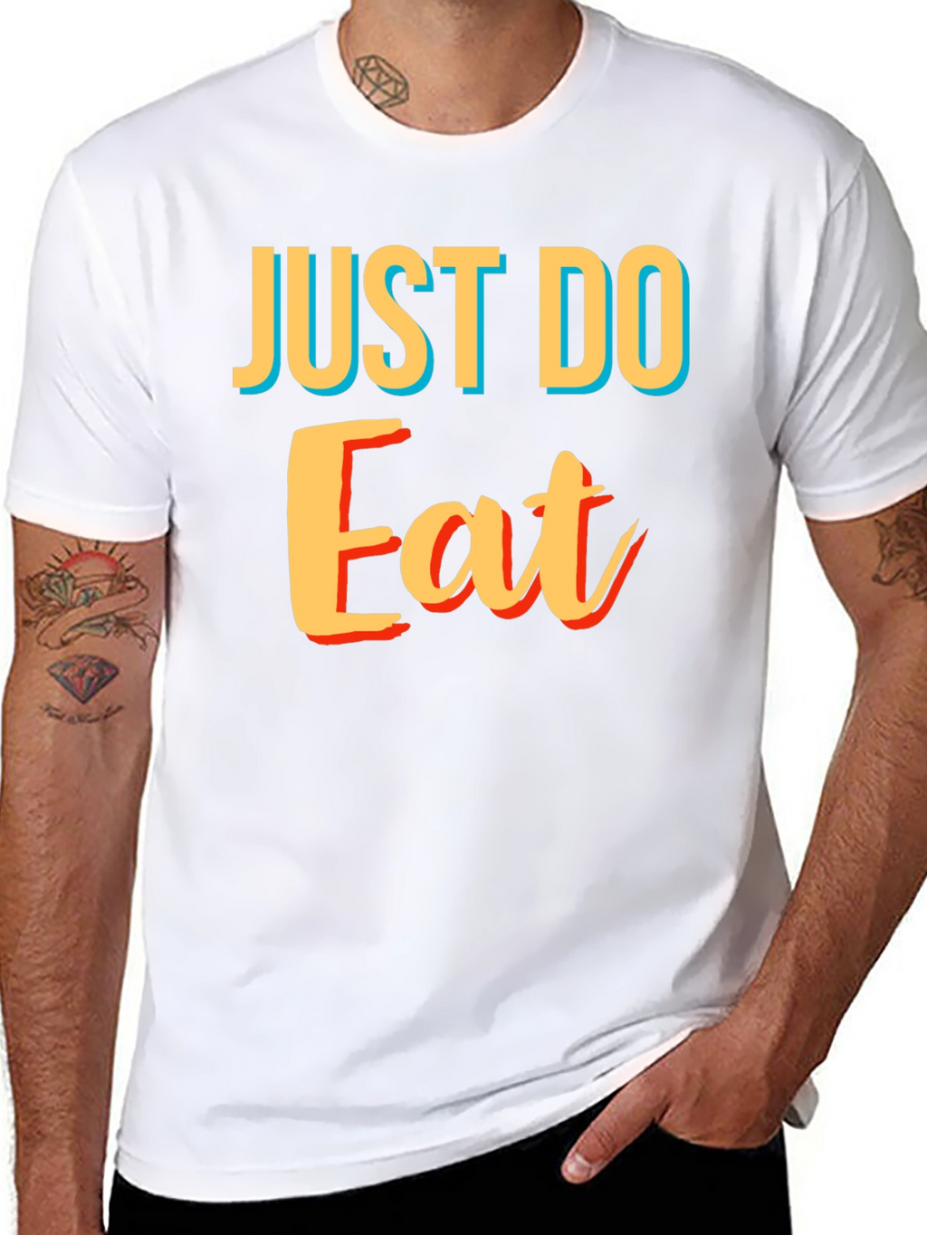 Just Do Eat Black T-Shirt - Funny Foodie Tee