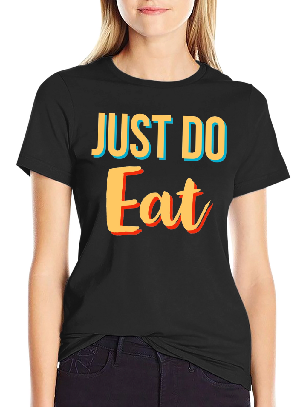 Just Do Eat Black T-Shirt - Funny Foodie Tee