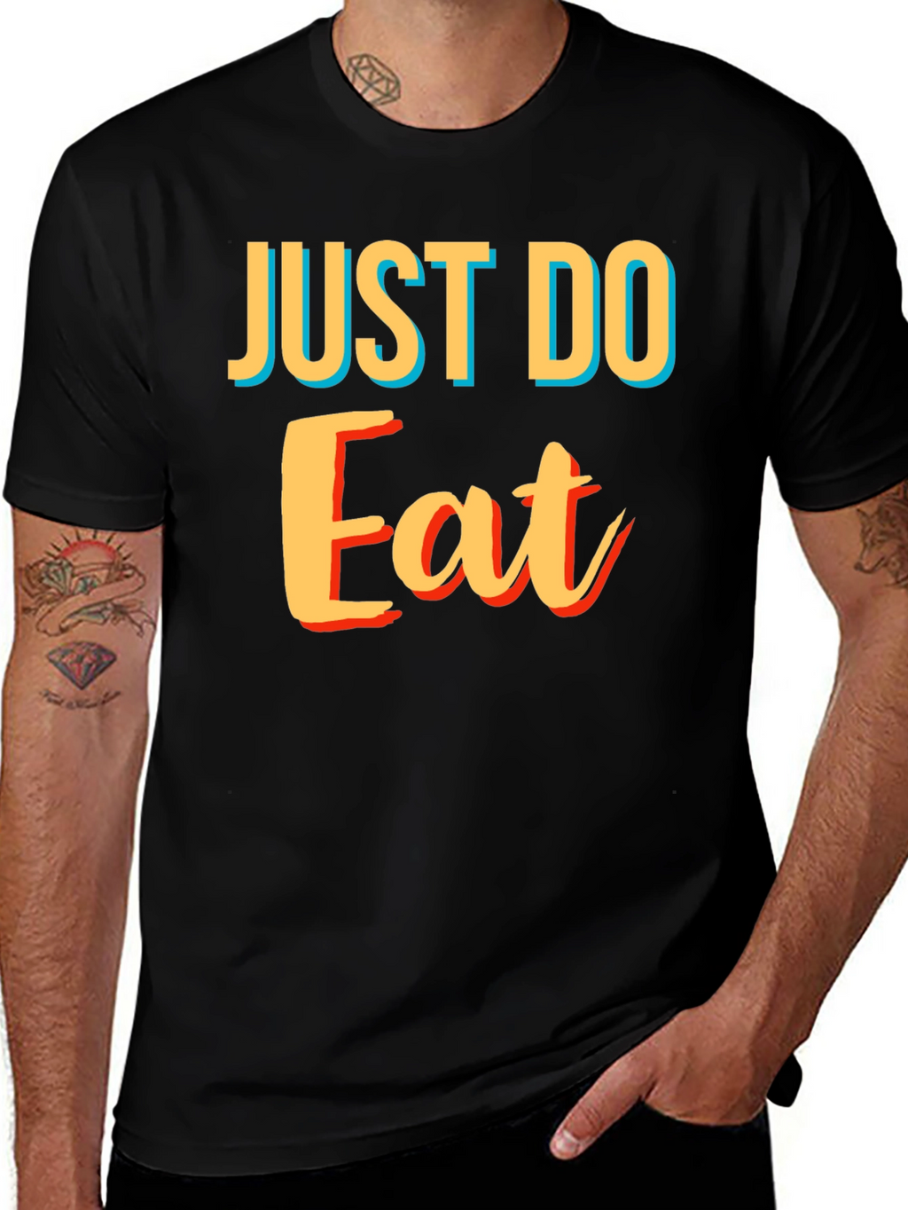 Just Do Eat Black T-Shirt - Funny Foodie Tee