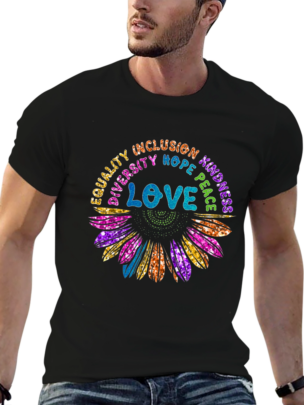 Equality Love Sunflower Graphic T-Shirt
