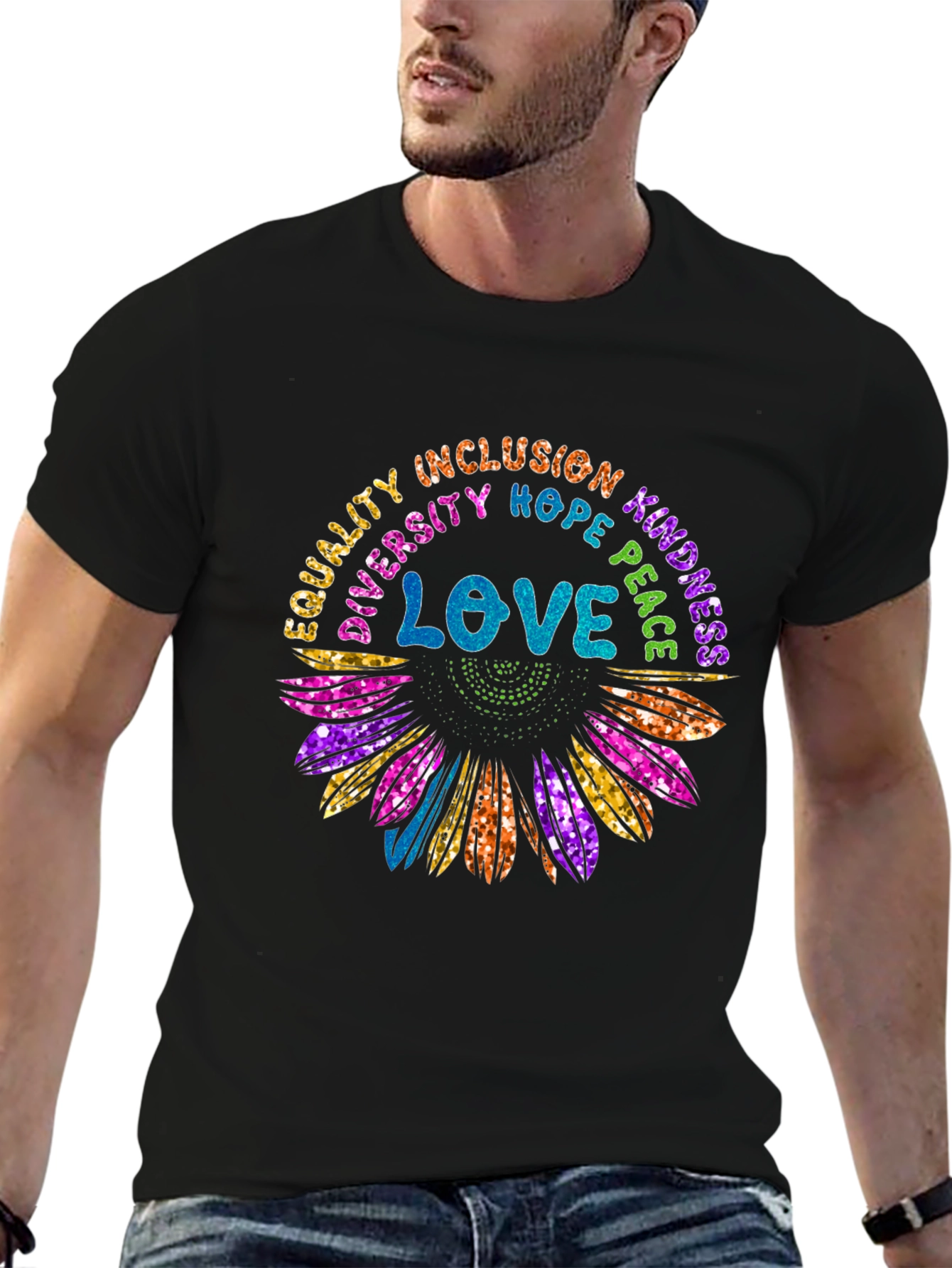 Equality Love Sunflower Graphic T-Shirt