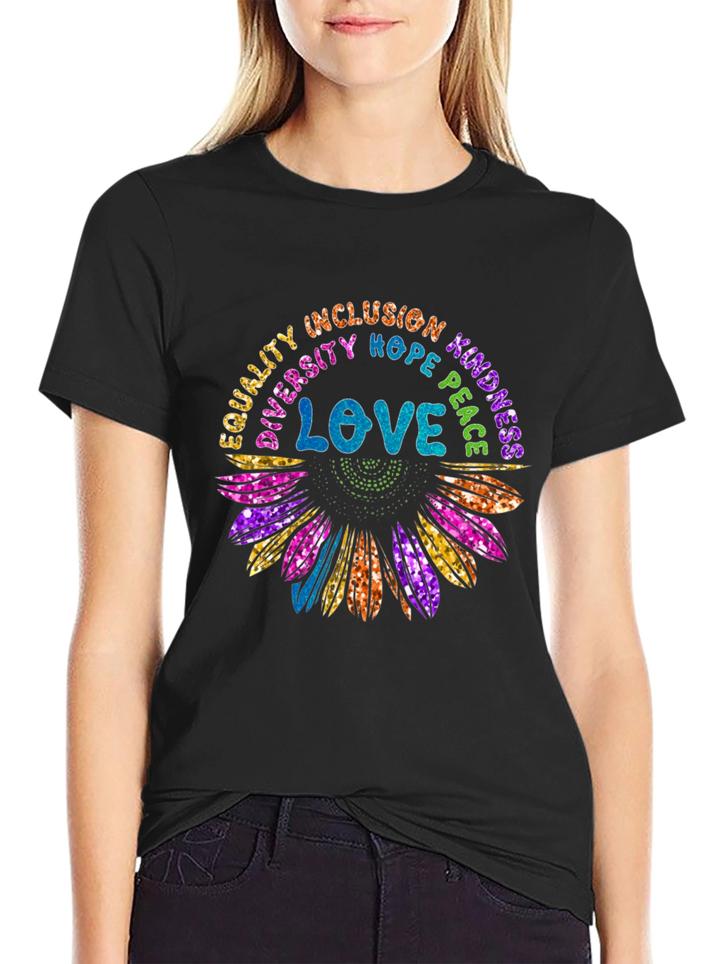 Equality Love Sunflower Graphic T-Shirt