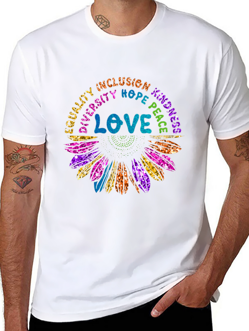 Equality Love Sunflower Graphic T-Shirt
