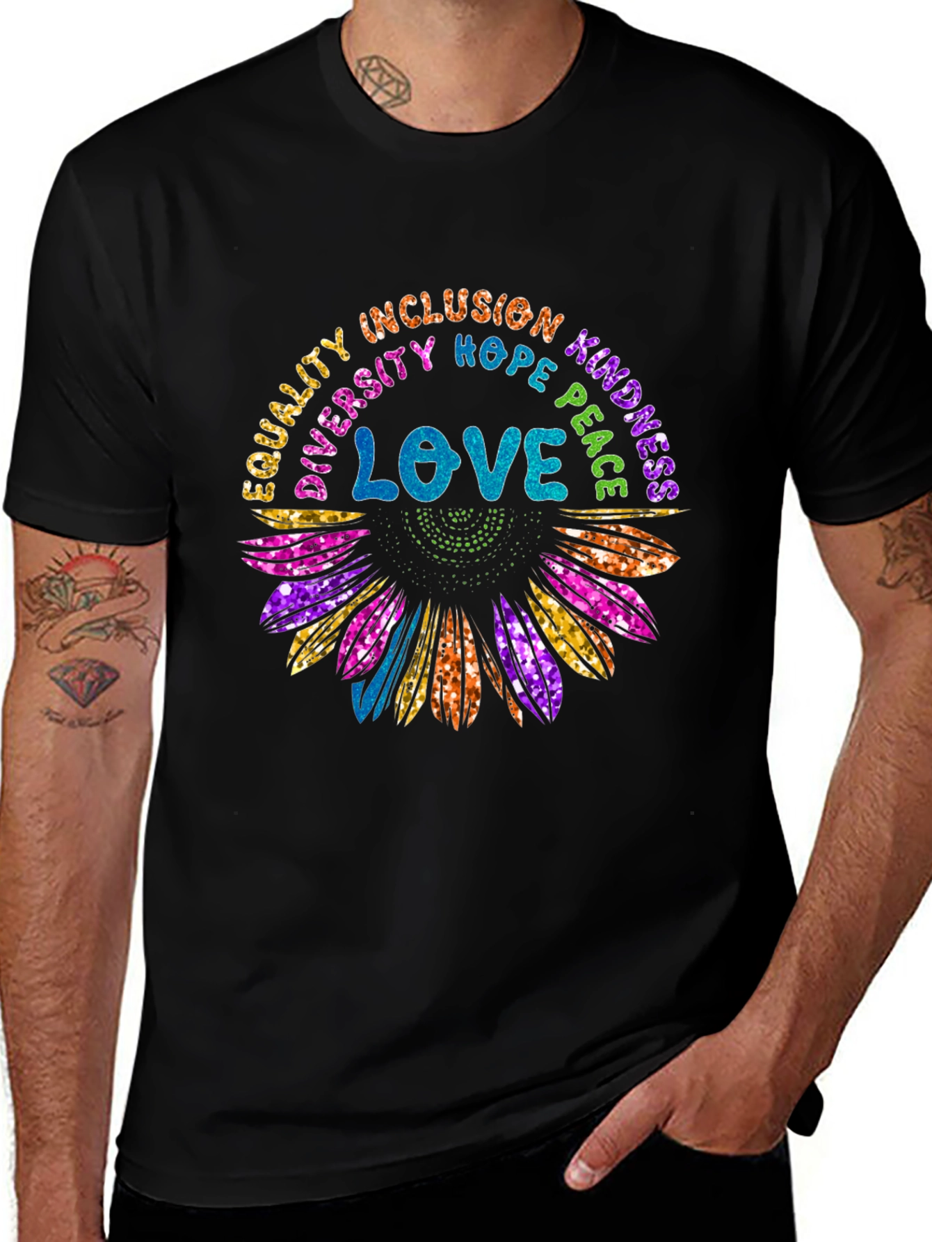 Equality Love Sunflower Graphic T-Shirt