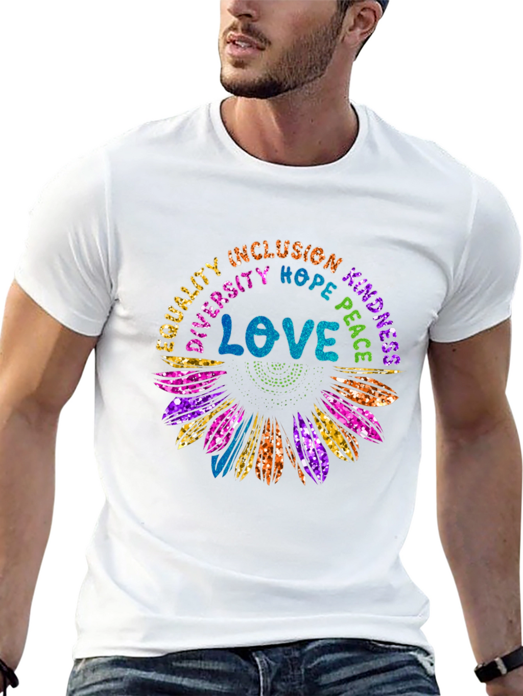 Equality Love Sunflower Graphic T-Shirt