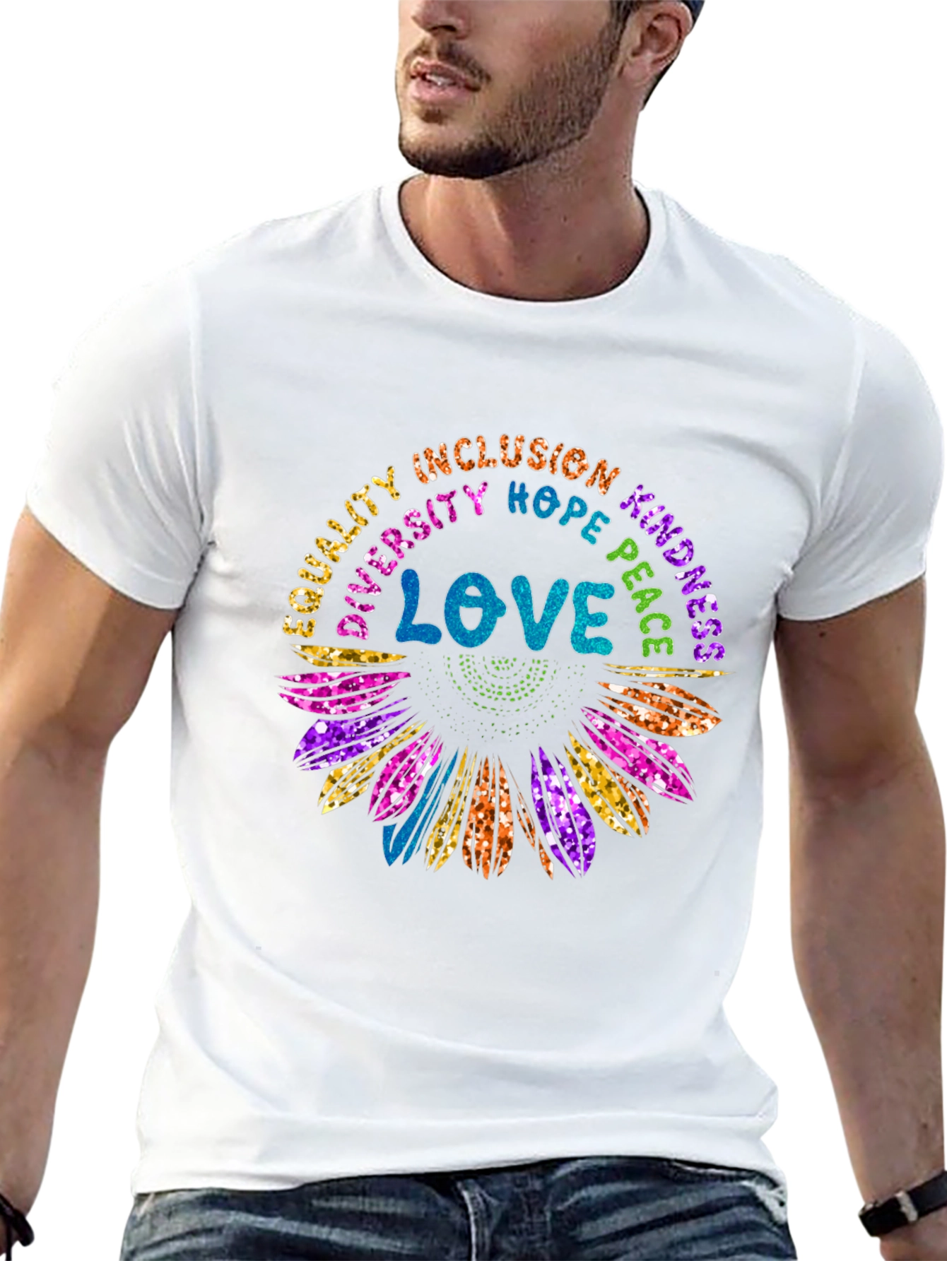 Equality Love Sunflower Graphic T-Shirt