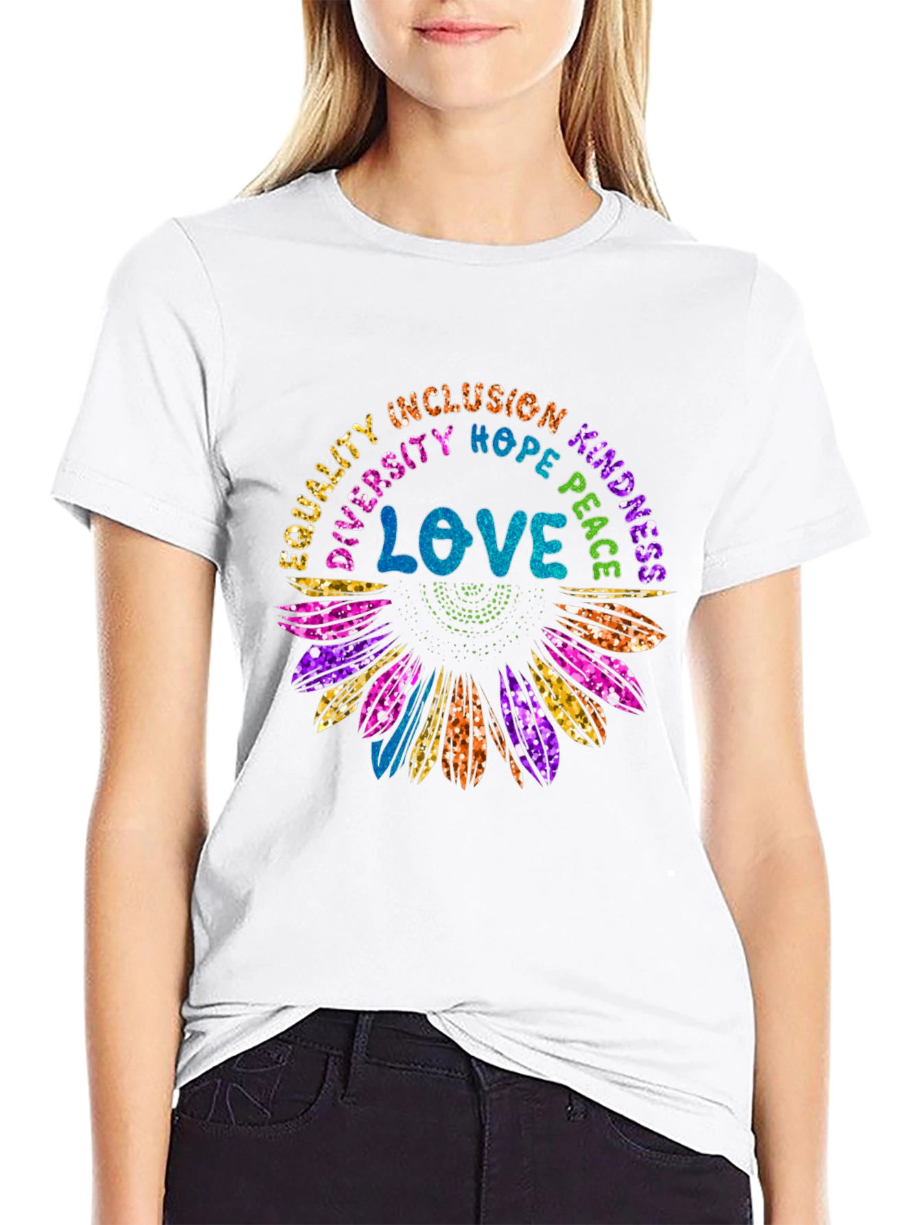 Equality Love Sunflower Graphic T-Shirt