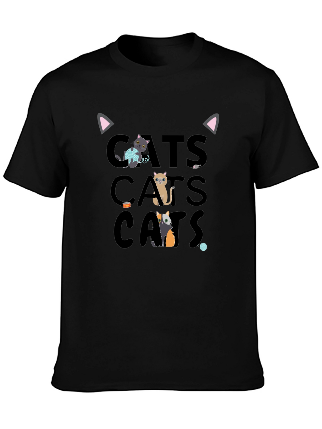 Cute Cats Graphic Tee Shirt