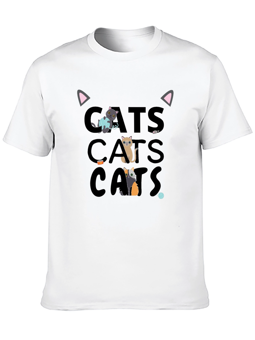 Cute Cats Graphic Tee Shirt