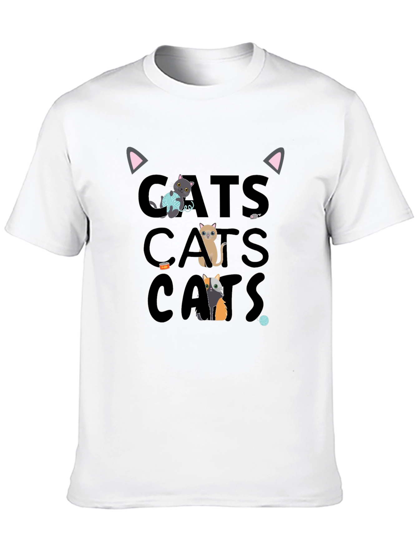 Cute Cats Graphic Tee Shirt