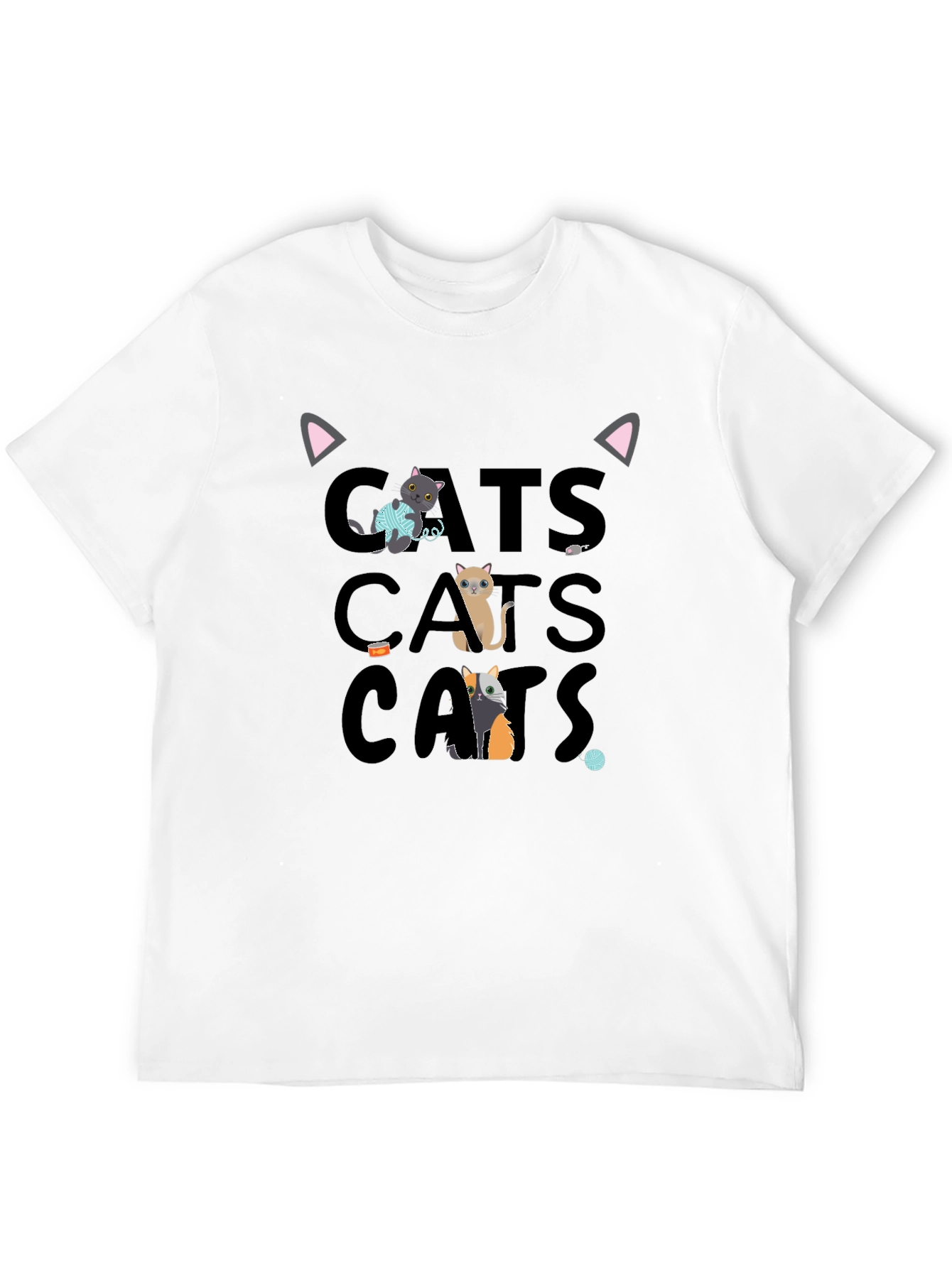 Cute Cats Graphic Tee Shirt